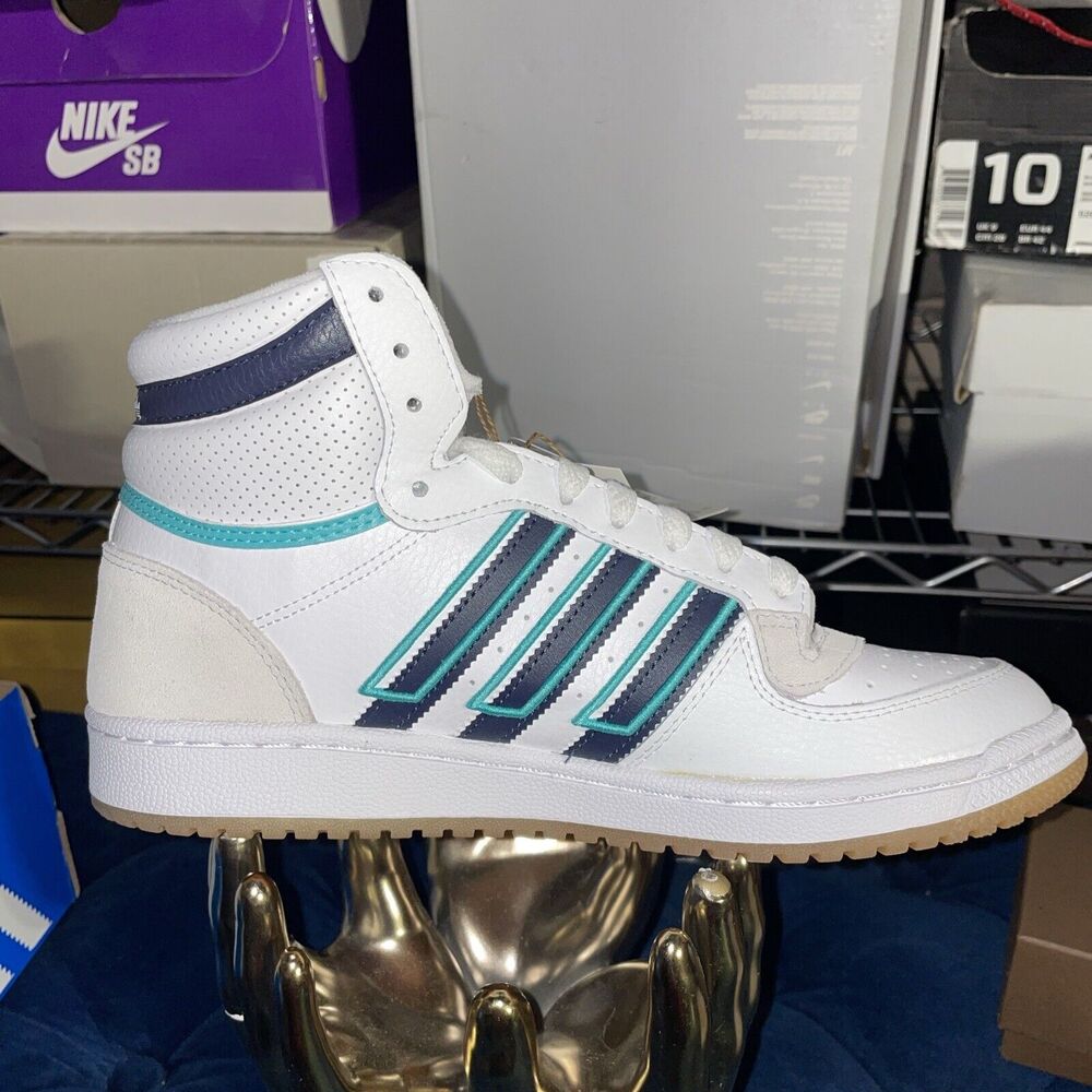 Mens adidas Originals TOP TEN RB SHOES White/Navy/Mint Rush GX0754 Size 11
